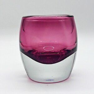Crate & Barrel Amethyst Diva Glass Votive Candle Holder